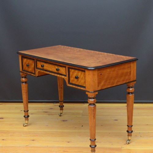 Victorian Satin Birch Writing Table