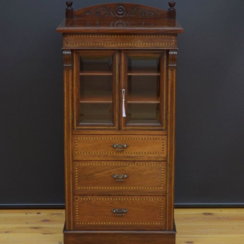 Edwardian Rosewood And Mahogany Cabinet