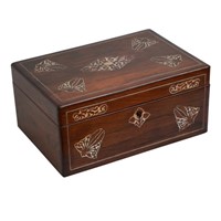 Elegant Early Victorian Jewellery Box with Tray