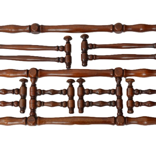 Antique Wall Mounted Coat Rack Wig Rack Hat Tree C1900s