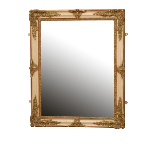 Antique Gilt Wall Mirror H107cm