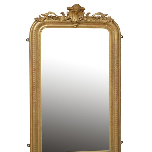 19Th Century Louis Philippe Giltwood Pier Mirror