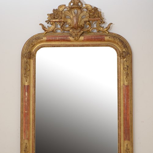 19Th Century French Gilded Pier Mirror