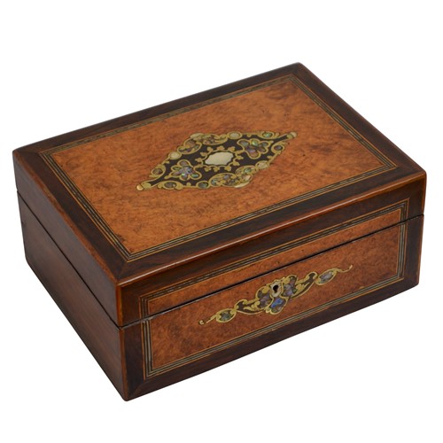 Magnificent Victorian Jewellery Box in Amboyna