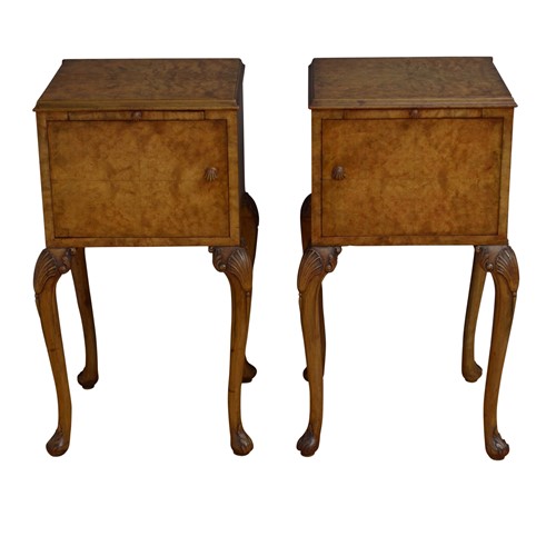 Queen Anne Style Bedside Cabinets