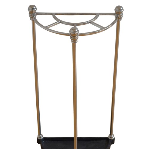 Art Deco Stainless Steel Umbrella Stand