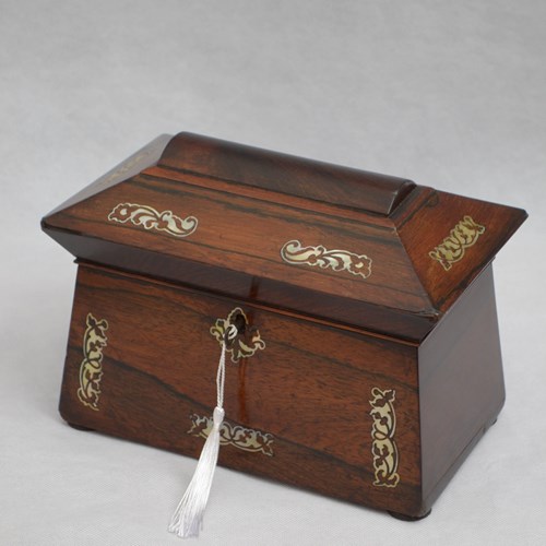 Regency Rosewood Sarcophagus Jewellery Box