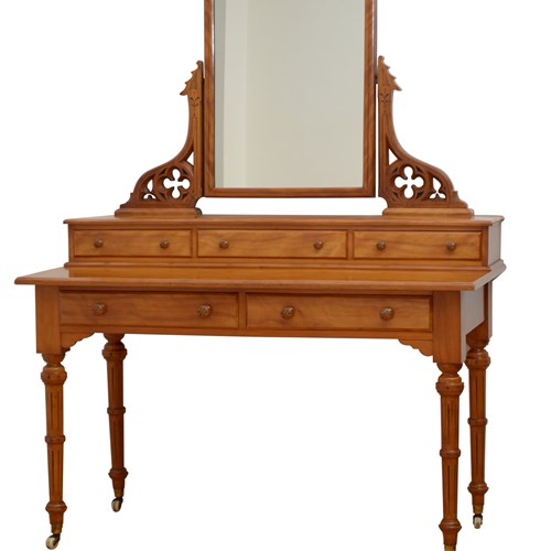 Victorian Satin Birch Dressing Table