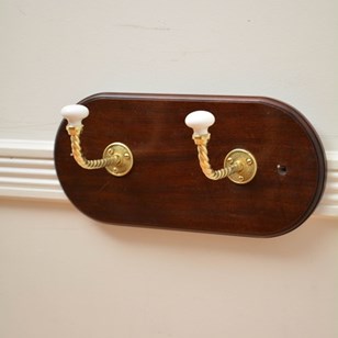 Mahogany And Brass Coat Rack Coat H...
