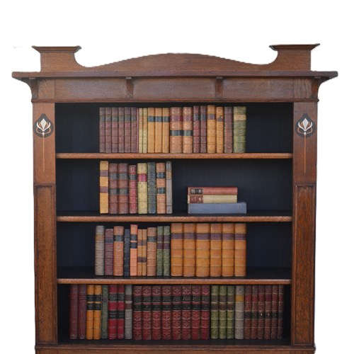 Arts And Crafts Solid Oak Open Bookcase C1900