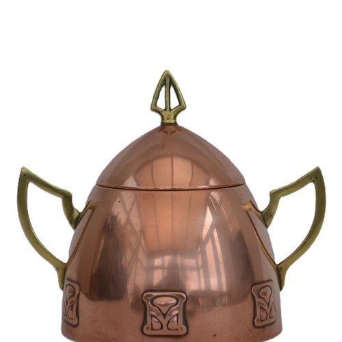 WMF Art Nouveau Sugar Bowl Copper Plated, Secession C1900s