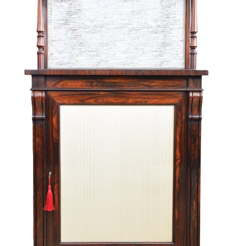 Narrow English Regency Cabinet Bookcase, Gillows, C1830