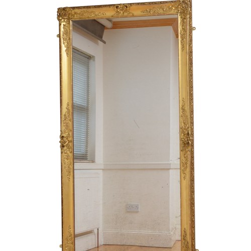 Large Antique Leaner Mirror Floor Standing Mirror Pier Mirror H207cm