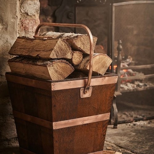 Victorian Coal Bucket Peat Bucket In Oak