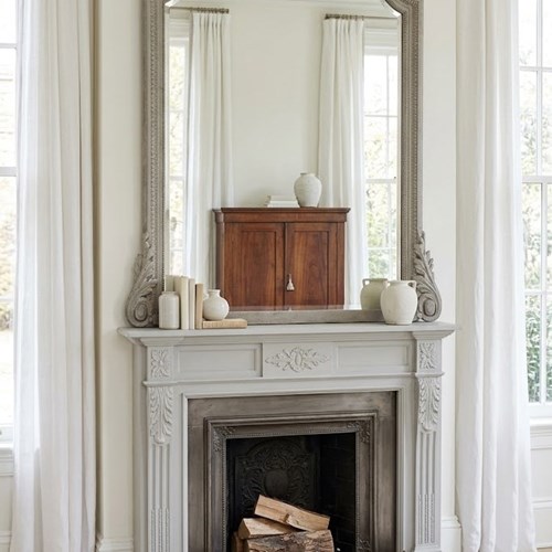 Louis XV Style Carved Painted Overmantel Or Console Table Mirror H140
