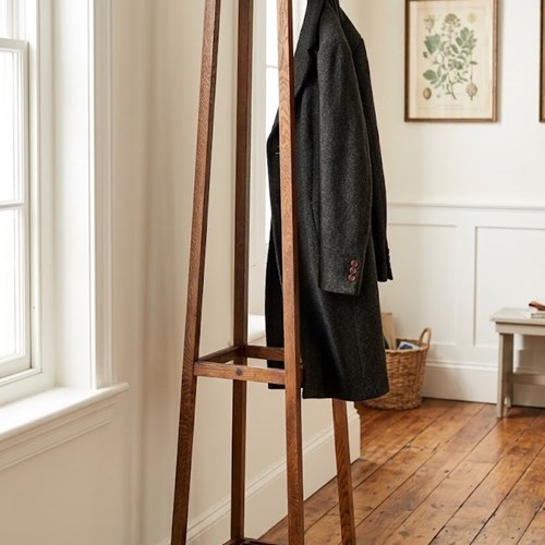Astrola Solid Oak Arts And Crafts Coat Stand Hall Stand Free Delivery