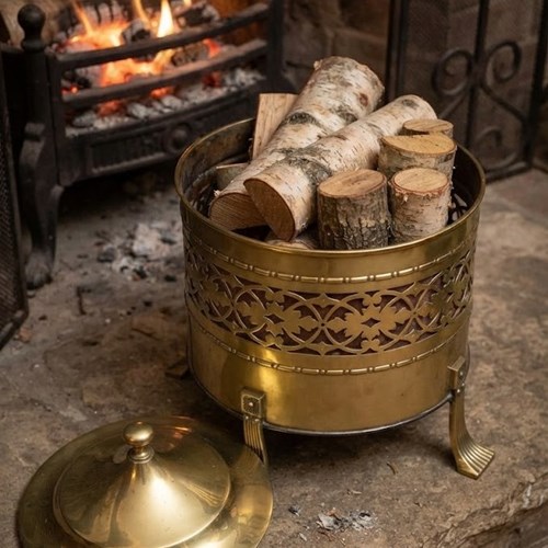 Elegant Edwardian Brass Planter Or Coal Bucket
