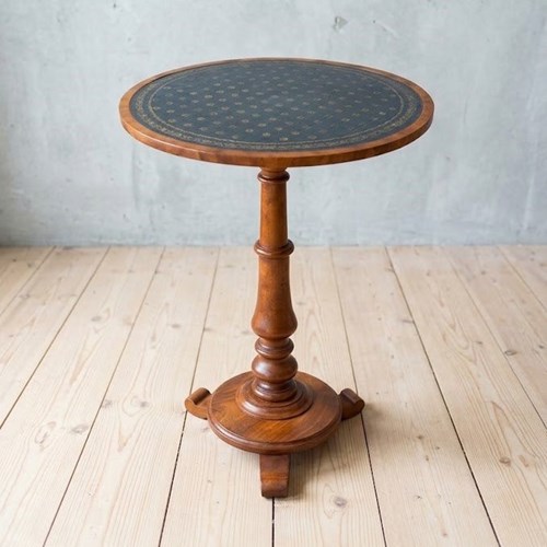 English William IV Mahogany Occasional Table With Leather Top