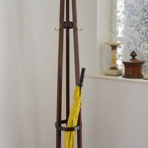 Antique English Arts And Crafts Coat Stand Hall Stand