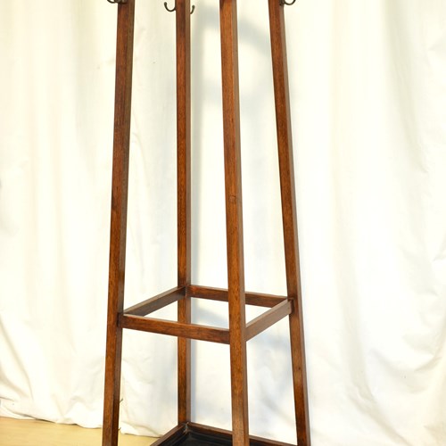 Antique English Arts And Crafts Hall Stand Coat Stand Rack
