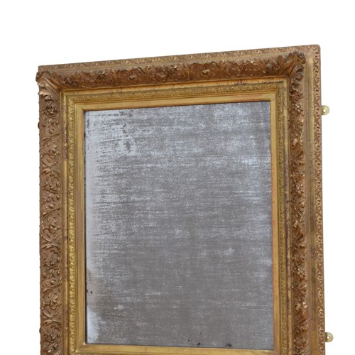 19Th Century Giltwood Wall Mirror Gilded Mirror H79cm