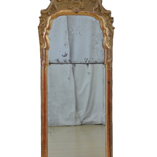 Georgian Gesso And Giltwood Pier Mirror W49cm