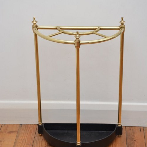 Demi Lune Brass Umbrella Stand