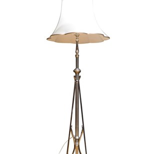 Rare Edwardian Chrome Floor Lamp
