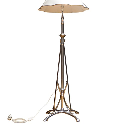 Rare Edwardian Chrome Floor Lamp