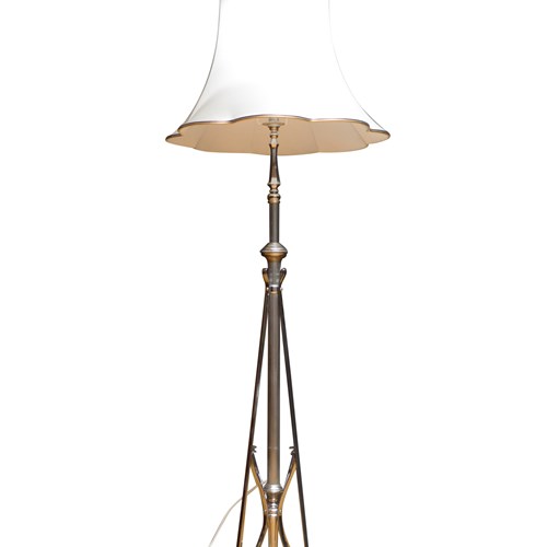 Rare Edwardian Chrome Floor Lamp