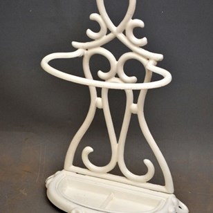 White Art Nouveau Enamelled Umbrell...