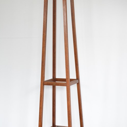 English Arts And Crafts Solid Oak Coat Stand By Astrola