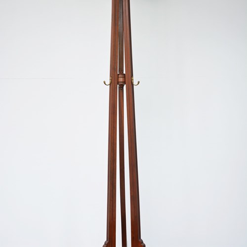 Arts And Crafts Solid Walnut Coat Stand By Jas. Shoolbred