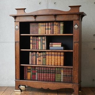 Arts And Crafts Solid Oak Open Book...