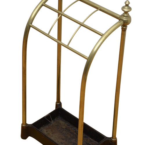 English Victorian Brass Umbrella Stand