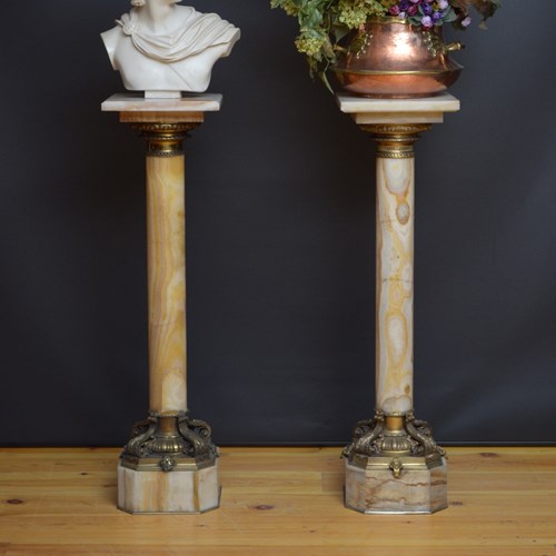 Two Antique Marble Columns 