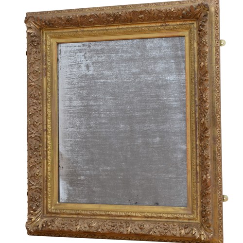 19Th Century Giltwood Wall Mirror Gilded Mirror H79cm