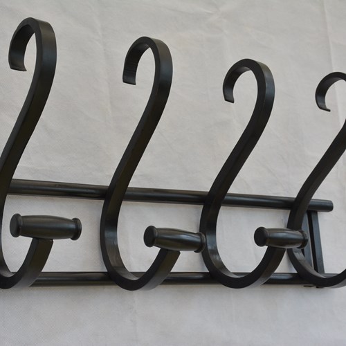 Mid Century Ebonised Bentwood Coat Rack Coat Hooks