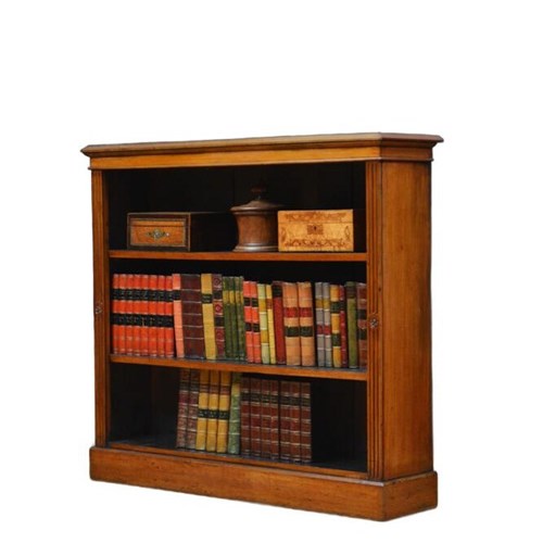 English Victorian Open Bookcase In Walnut Edwards And Roberts 