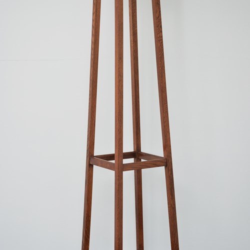 English Industrial Style Solid Oak Coat Stand By Astrola