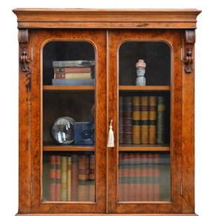English Victorian Bookcase In Figur...