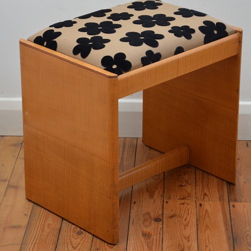 Art Deco Sycamore Dressing Table Stool