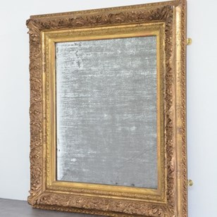 Antique Giltwood Wall Mirror With F...