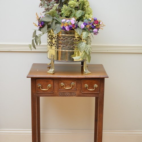 Round Brass Planter Or Coal Bucket