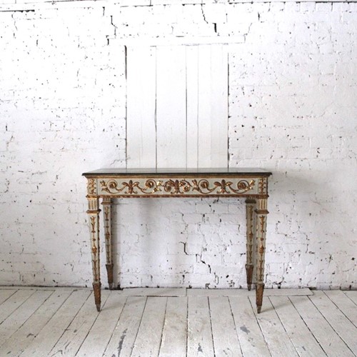 Italian giltwood and painted console table