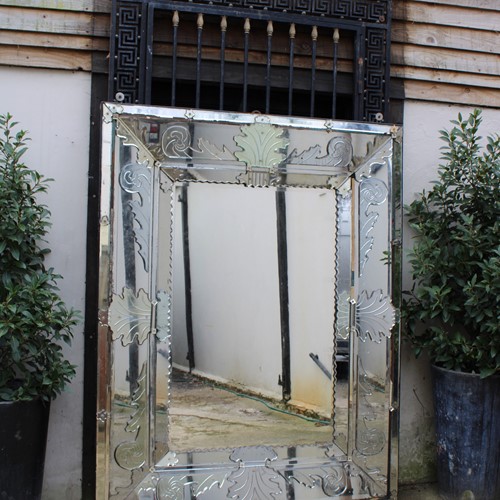 A 19th century French Large Venetian Mirror