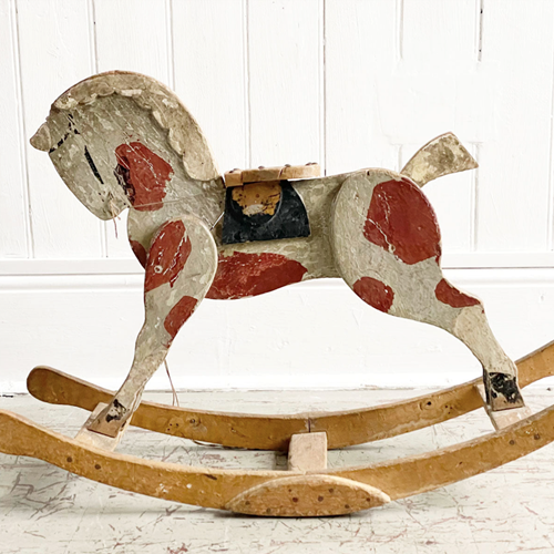 An Early 20Th C Small French Rocking Horse