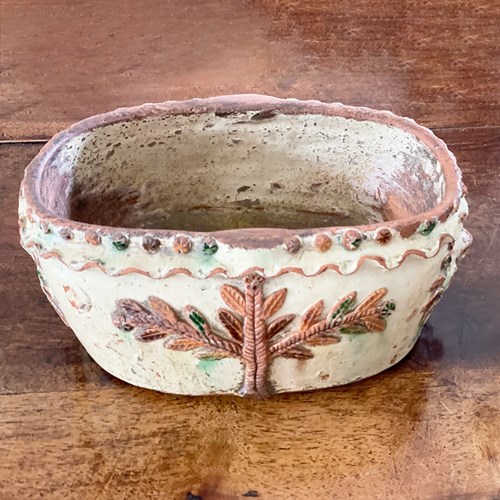 An 18Th C French Decorative Ceramic Colander