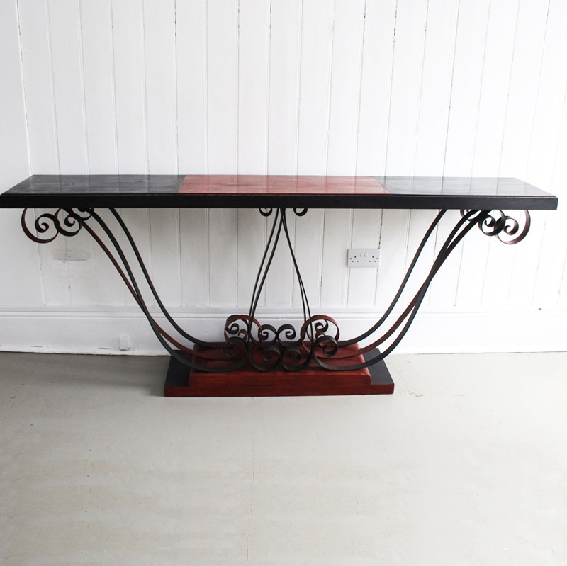 1930'S Italian Painted Wood & Wrought Iron Console-streett-marburg-1930-s-red-black-console-table-french-streett-marburg-a673a-main-637375103812916624.jpg
