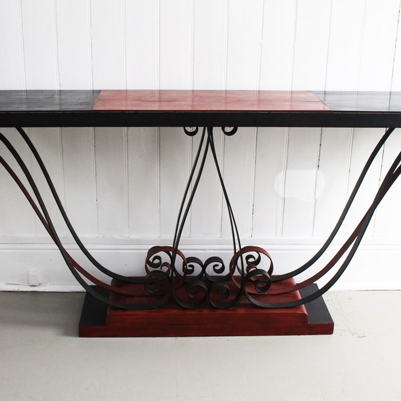 1930'S Italian Painted Wood & Wrought Iron Console-streett-marburg-1930-s-red-black-console-table-french-streett-marburg-a673b-main-637375103940451031.jpg